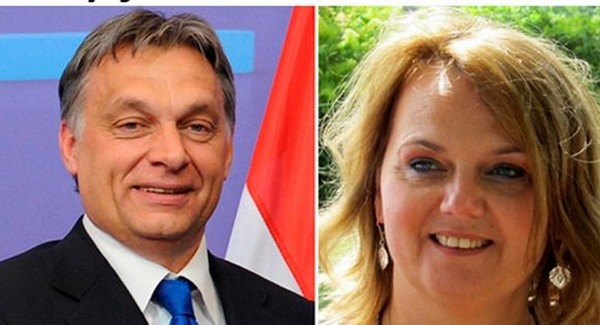 Dunst Eszter és példaképe, Orbán Viktor. Fotó: Facebook.