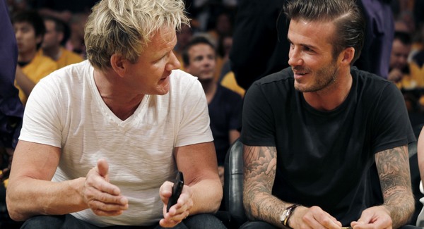 David Beckham Gordon Ramsay-vel ünnepelt