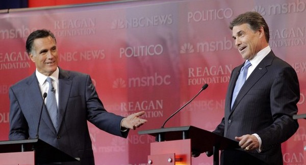 Romney-Perry csörte a munkahelyek és a tb felett