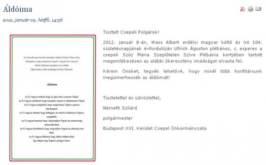 A csepeli polgármester Orbánért imádkoztat
